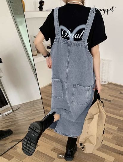 Blakely Denim Overall Dress – Inherit Co.