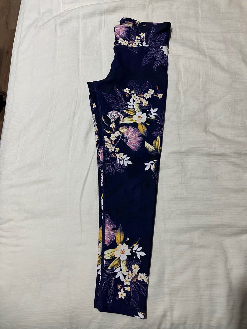 Dharmabums activewear leggings purple 2023 medium floral prints