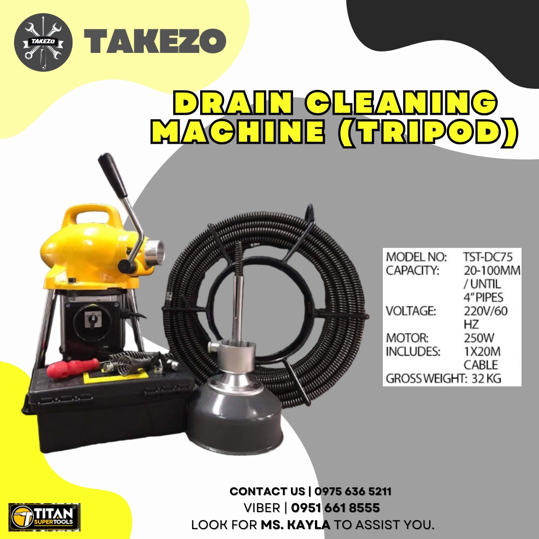 DRAIN CLEANING MACHINE (TRIPOD TYPE), Commercial & Industrial ...