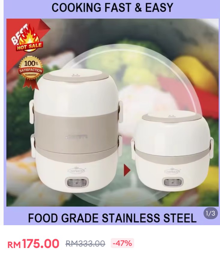 Empress Electric Lunch Box, TV & Home Appliances, Kitchen Appliances