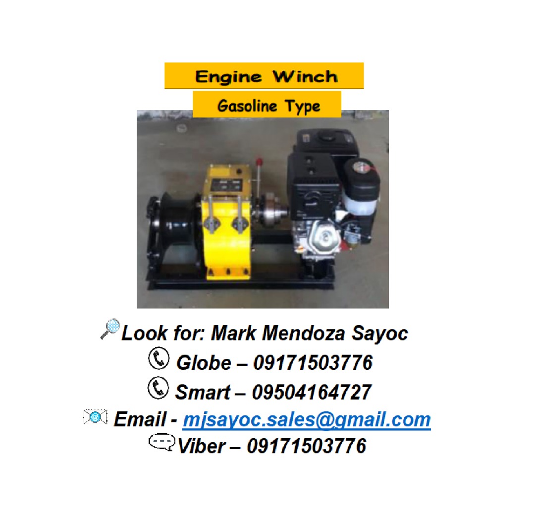 Engine Winch Gasoline Type, Commercial & Industrial, Construction Tools ...