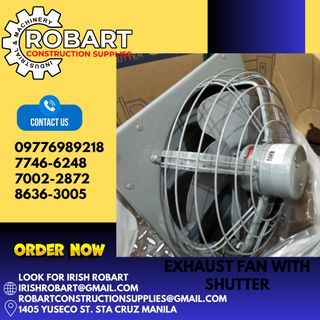 Exhaust fan with shutter
