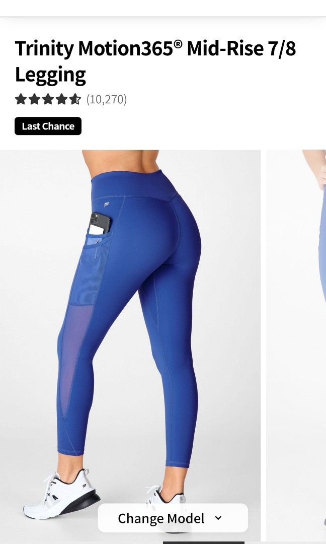 Fabletics Trinity Motion365® Mid-Rise 7/8 Legging, Women's Fashion,  Activewear on Carousell