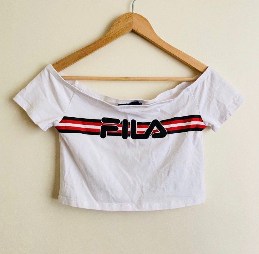 Fila off best sale shoulder top