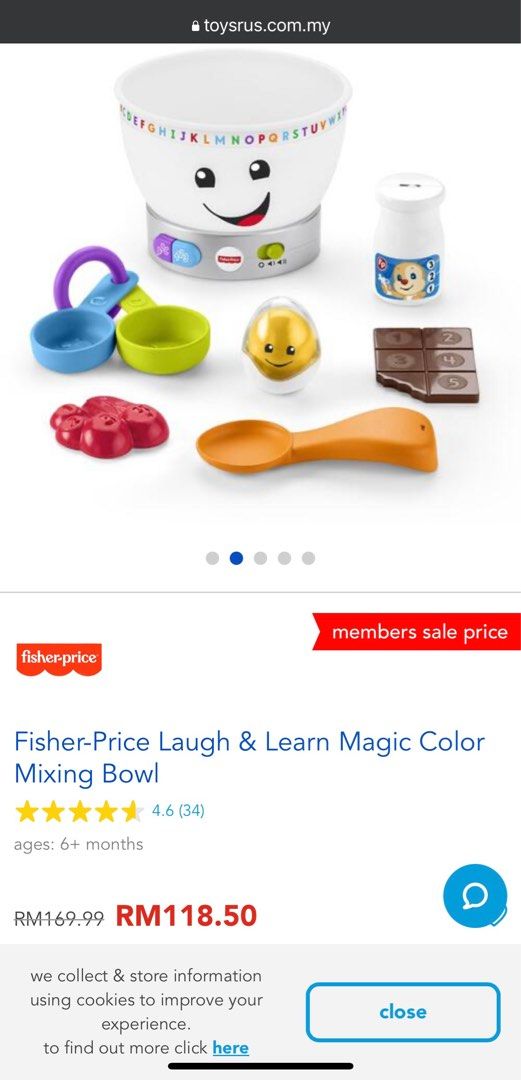 Fisher price mixing bowl toy function Babies Kids Infant