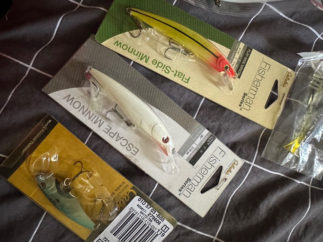 Fishing set, fishing gear package, rod, lures, lines, weights