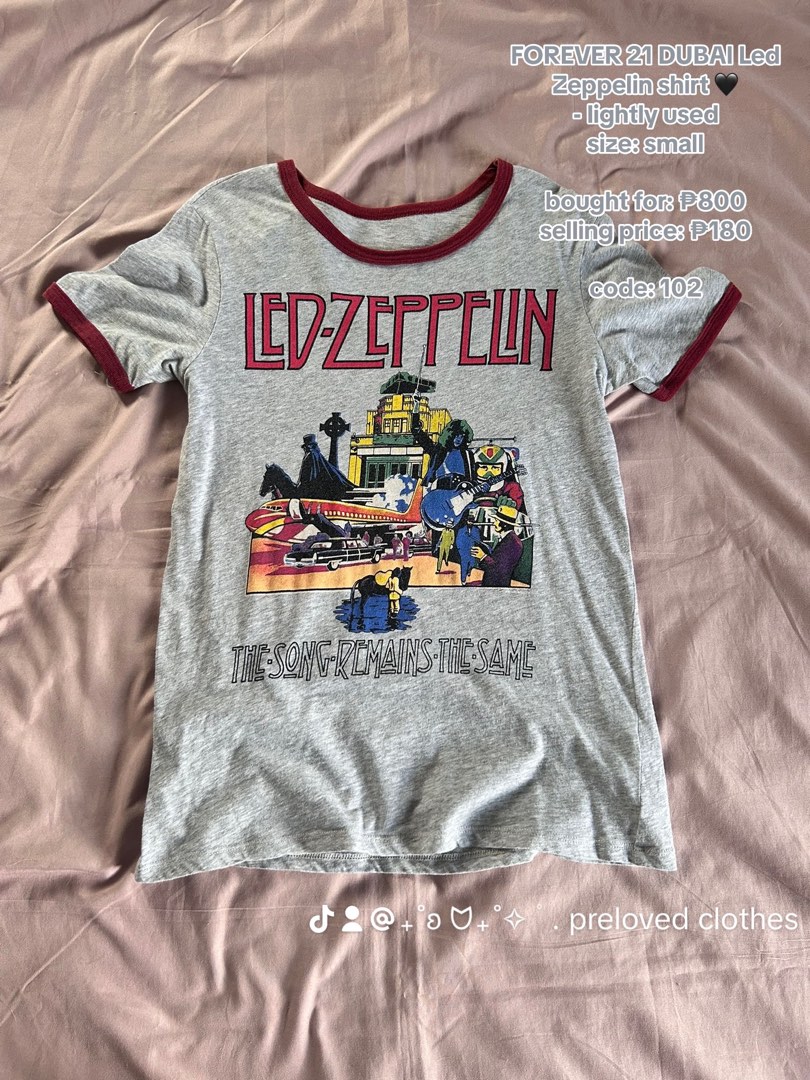 FOREVER 21 DUBAI Led Zeppelin Tee Women s Fashion Tops Shirts