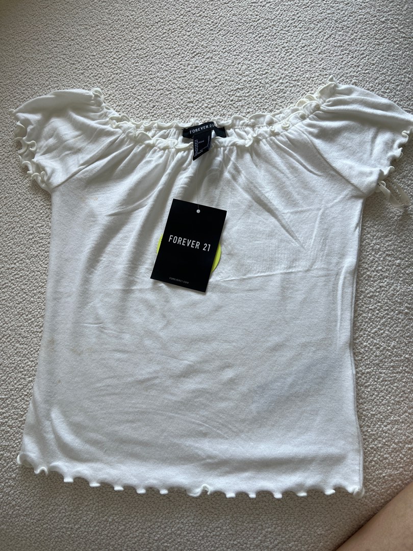 Forever 21 white off shoulder on sale top