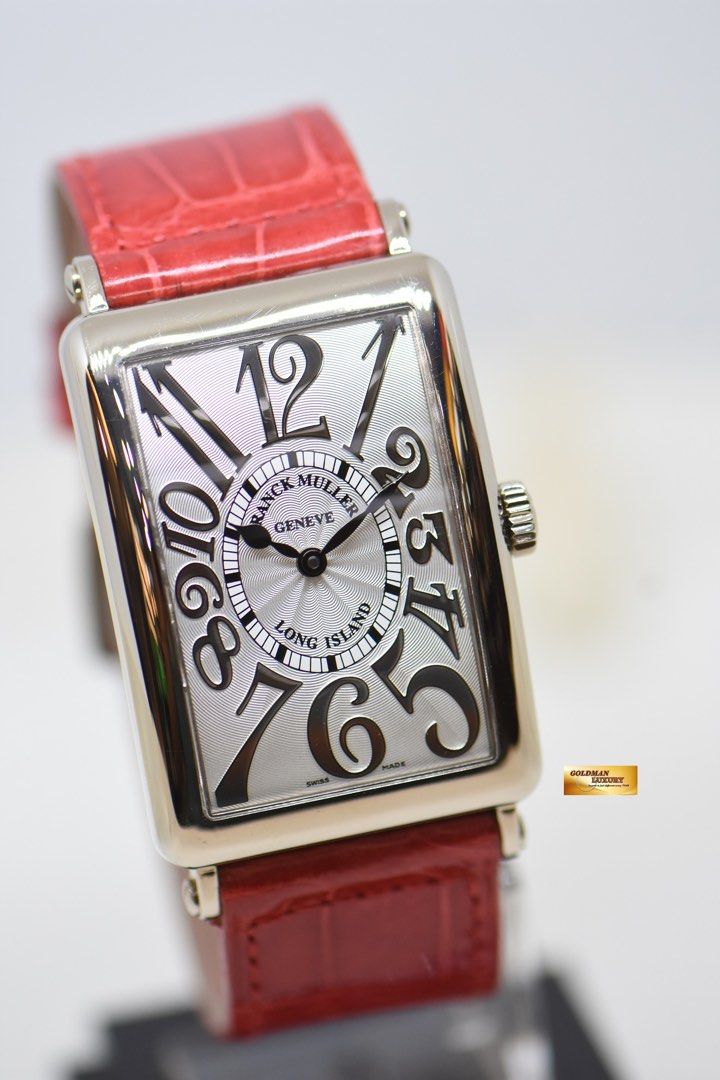 FRANCK MULLER LONG ISLAND 18K WHITE GOLD AUTOMATIC 1000 SC MINT