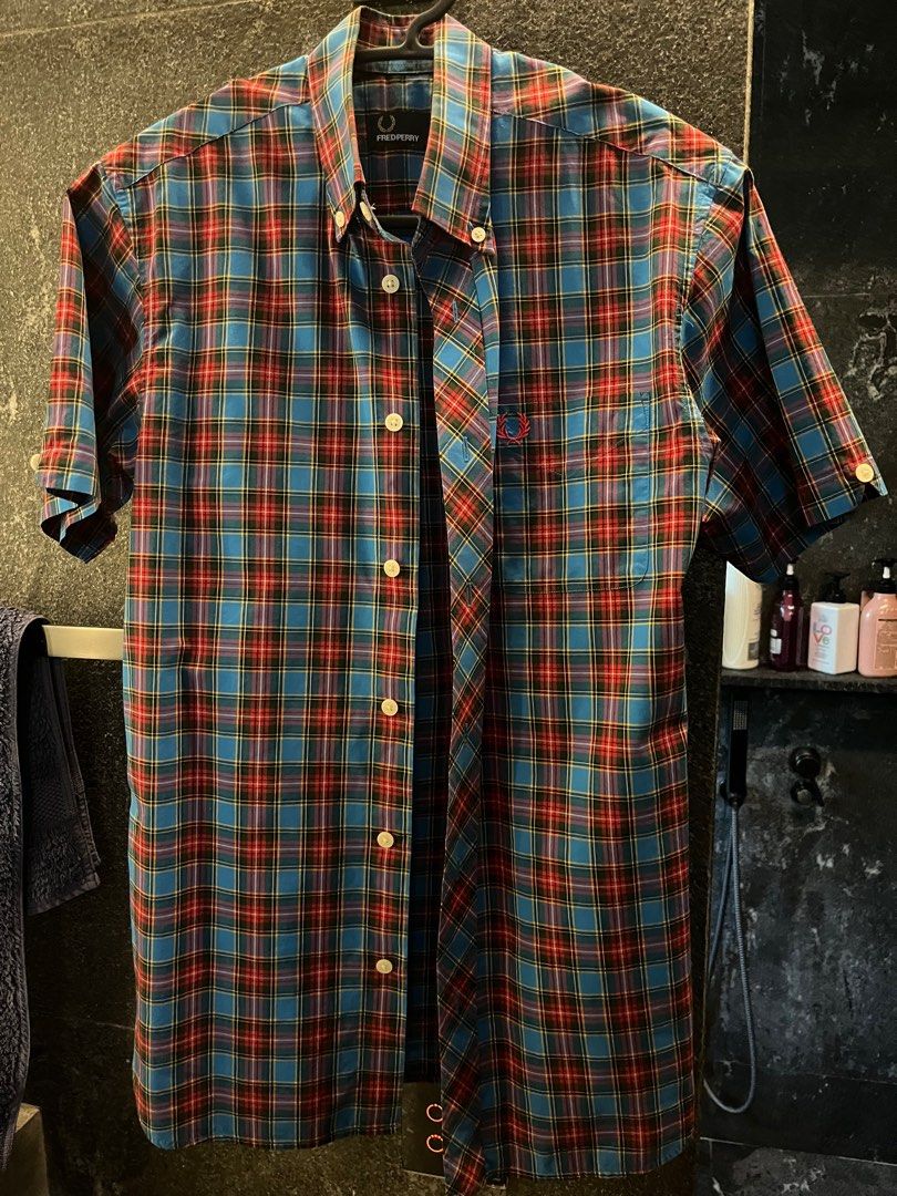 Fred perry short sleeve on sale check shirt
