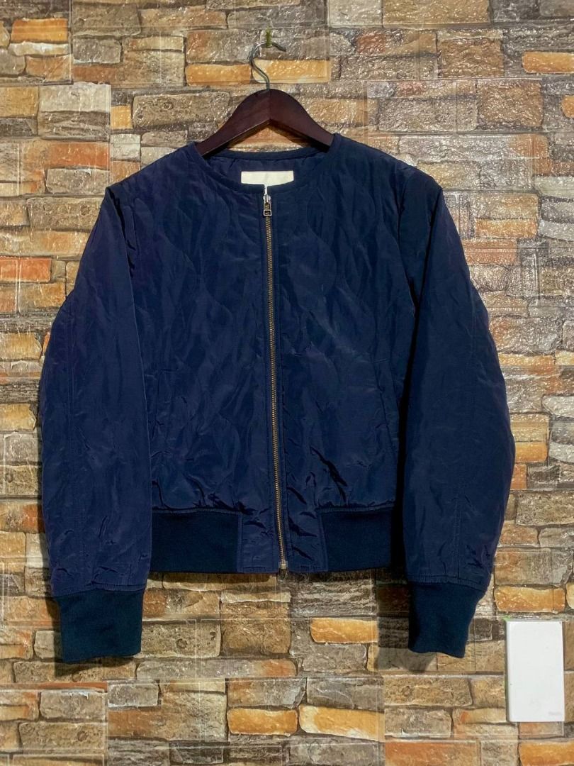 Fredy & Gloster Bomber Jacket Navy Blue, Women's Fashion, Coats