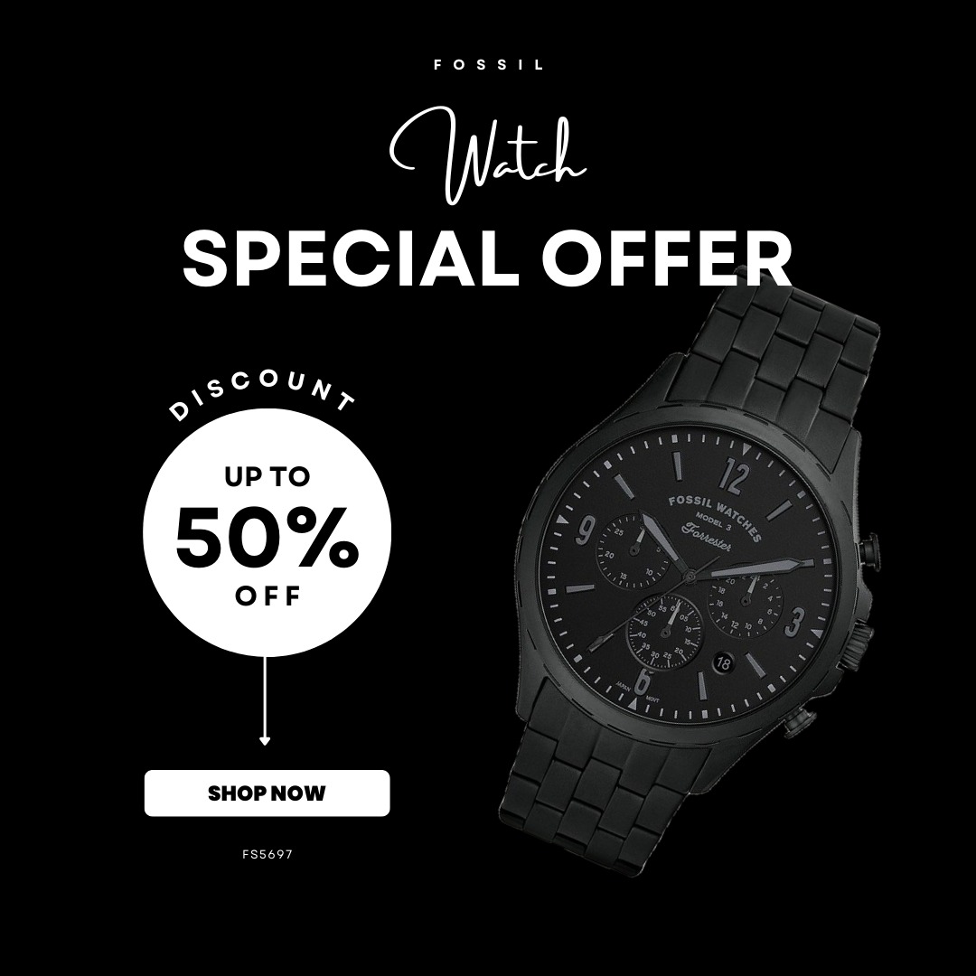 Forrester chronograph black stainless steel watch sales