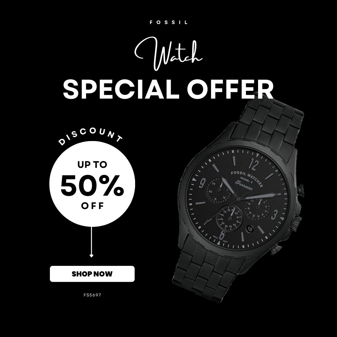 Free Shipping Fossil Stainless Steel Men s Watch Forrester