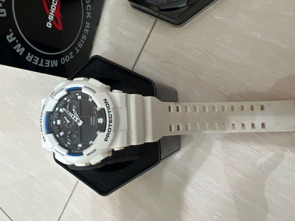 G Shock GA 100B 7ADR White