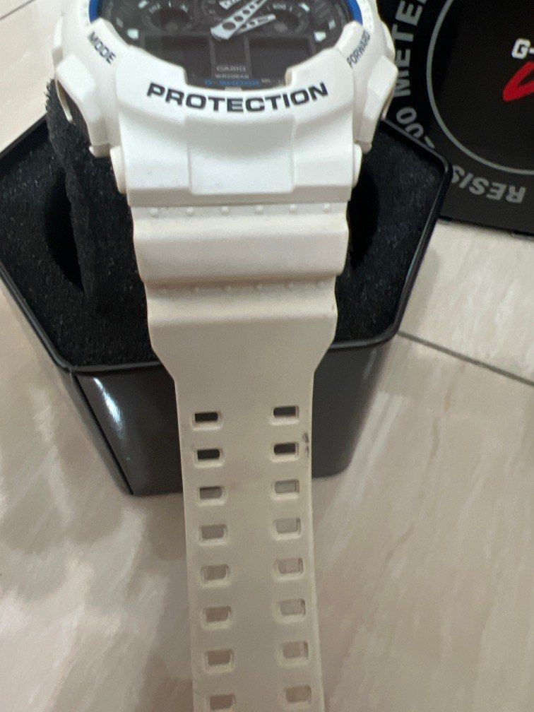 G Shock GA 100B 7ADR White