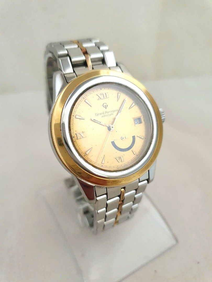 Girard Perregaux GP90 Power Reserve 18K SS Automatic Watch Ref 1020
