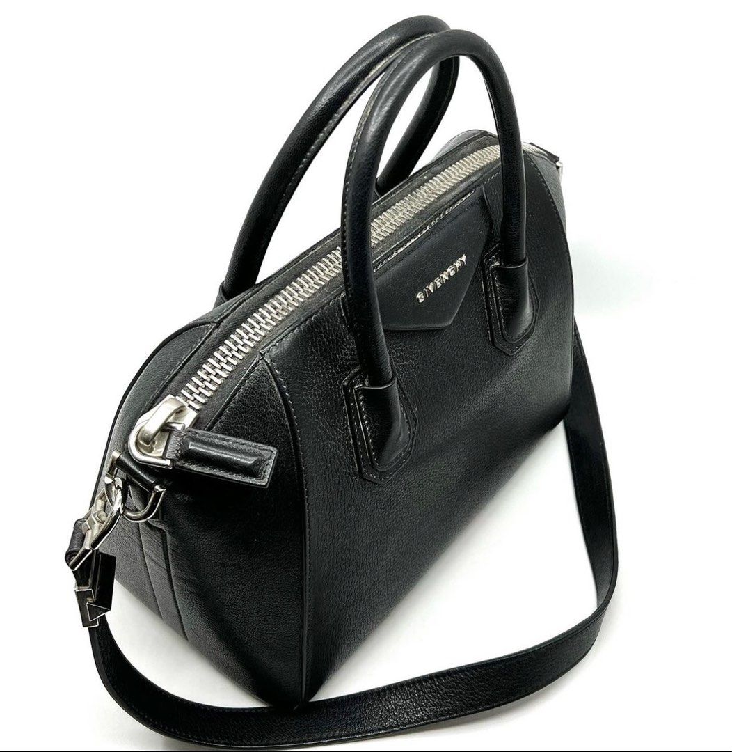 Givenchy antigona small black grained leather handbag discount