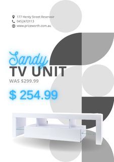 💖<Glossy White> Sandy TV unit FOR SALE!!! 💸 Big Discount