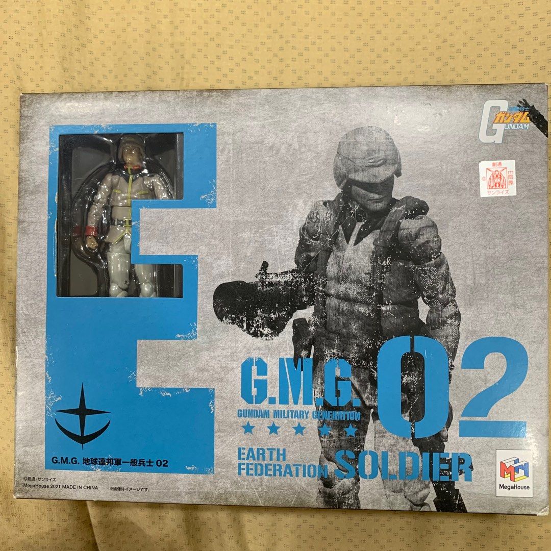 GMG G.M.G. ( Gundam Military Generation ) Earth Federation Soldier 02 Approx 3.9 Inch 100mm PVC Pre-Painted Action Figure with Accessories MegaHouse Bandai Namco (Category: Toy Figures) located in Singapore. Submitted by alex.tee.127 (Listing ID 1254906029, Image 1). Description: .