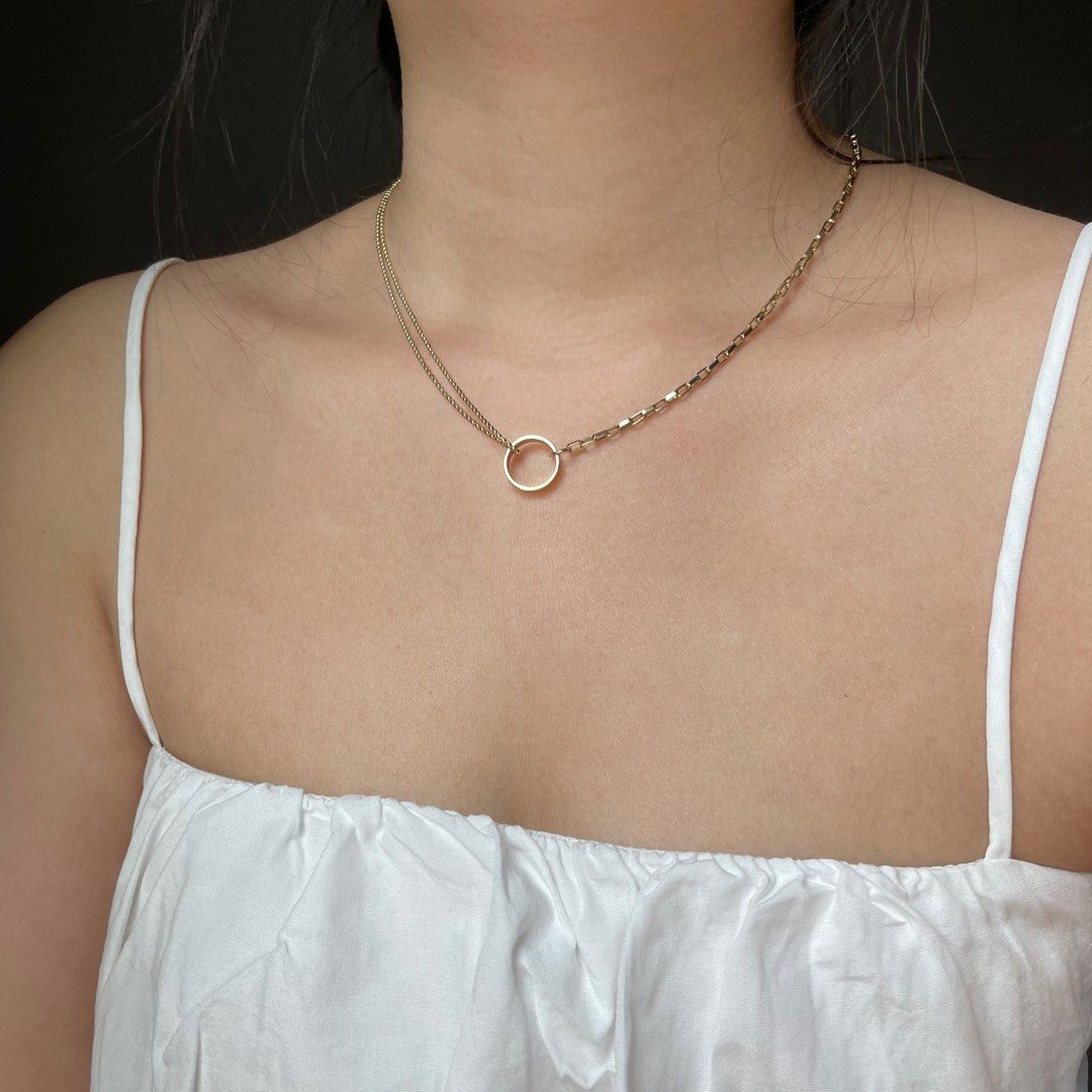 Gold necklace ring sale