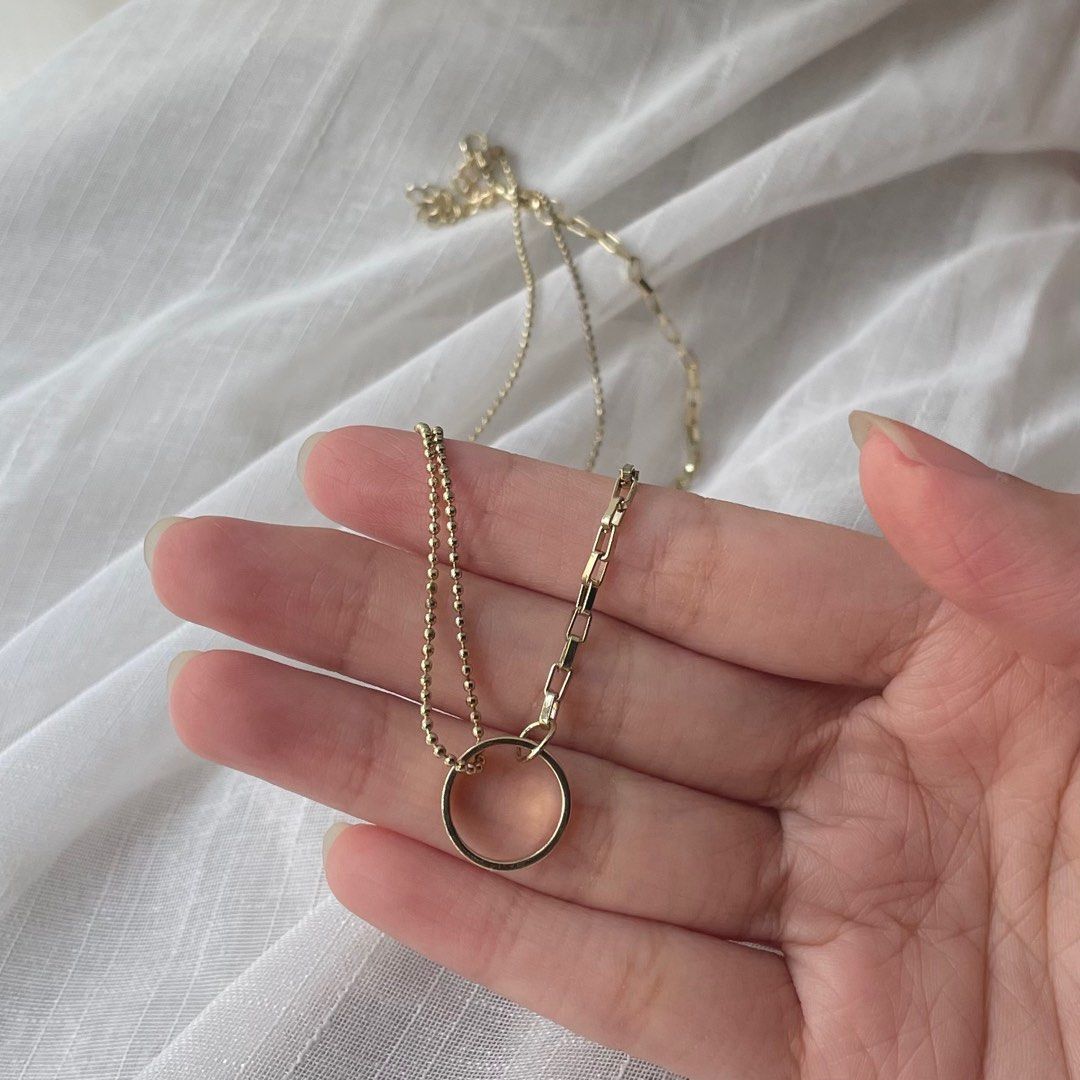 Gold ring hot sale pendant necklace