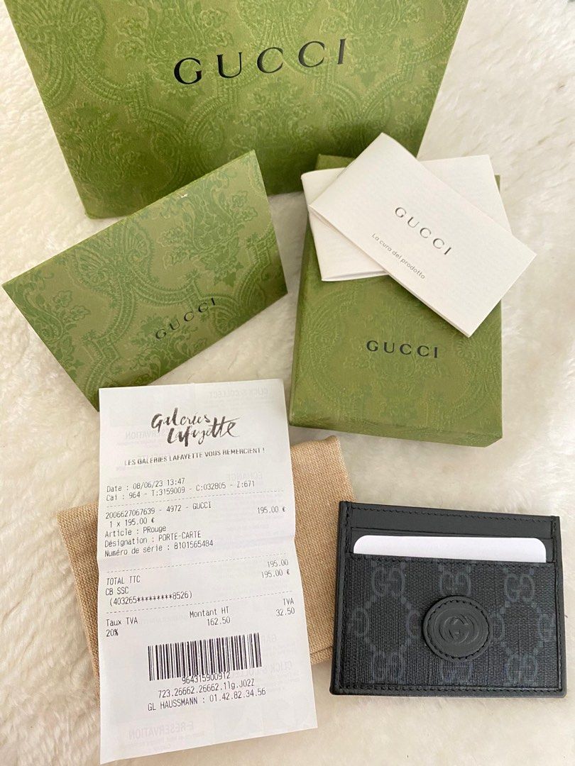 Authentic GUCCI Envelope Receipt Holder & Thank you Card And Envelope