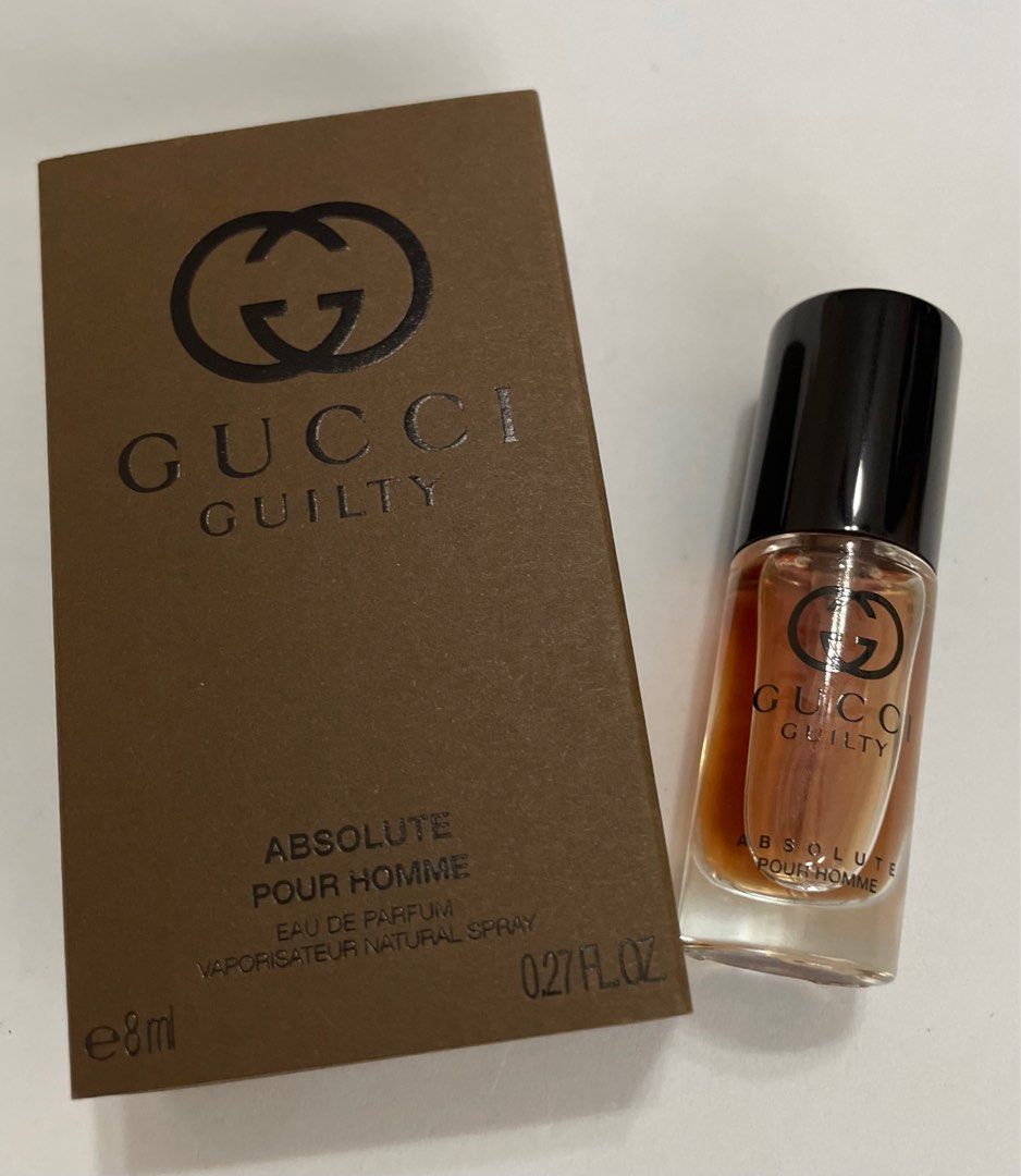 Gucci Guilty Absolute Pour Homme Tester 90ml 3oz Brown 8ml
