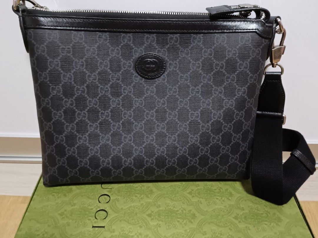 GUCCI MESSENGER BAG WITH INTERLOCKING G Men s Fashion Bags