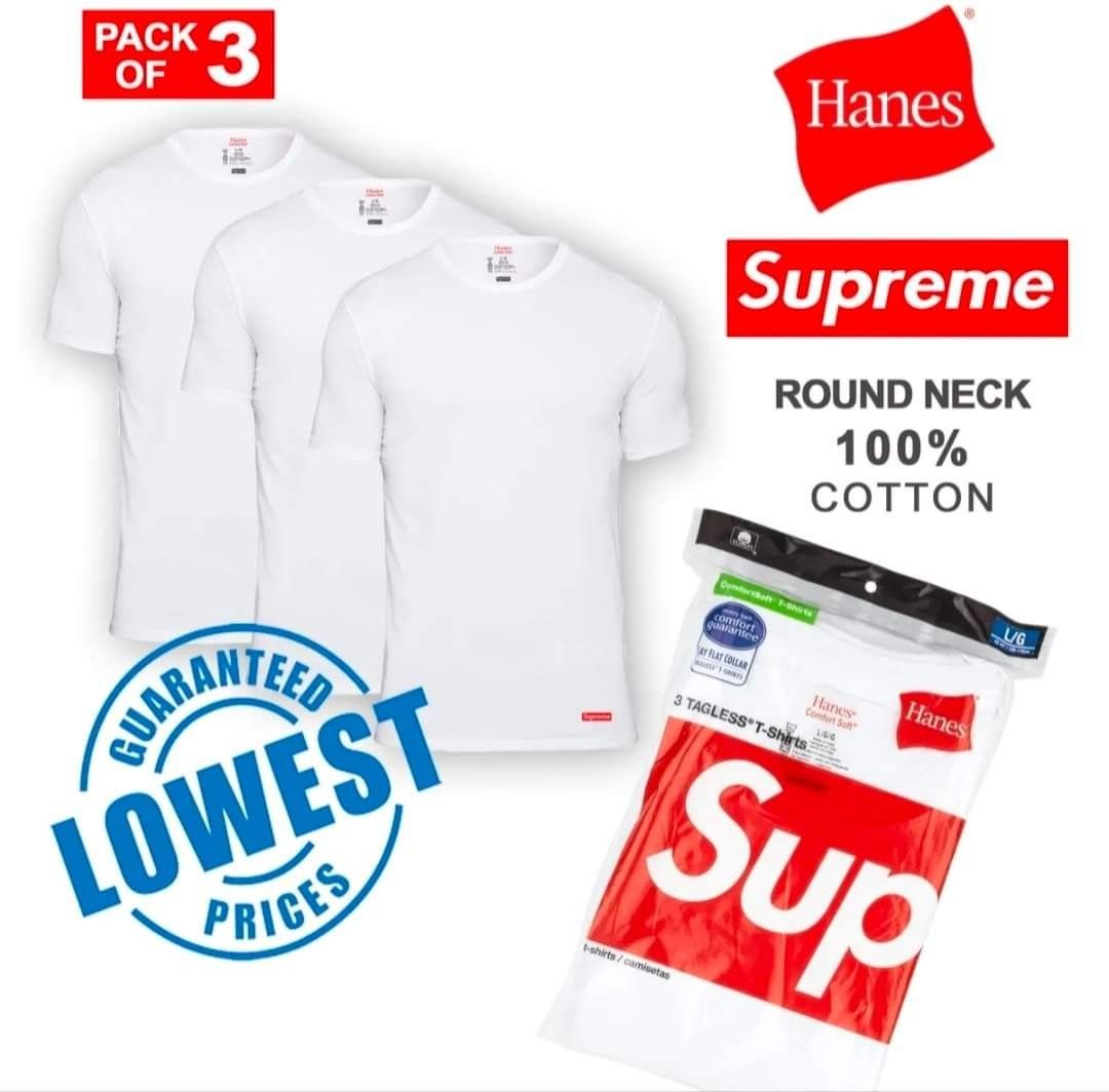 Hanes Men's ComfortSoft Crewneck T-Shirt Pack Of 5 White, Medium Chest 38-40