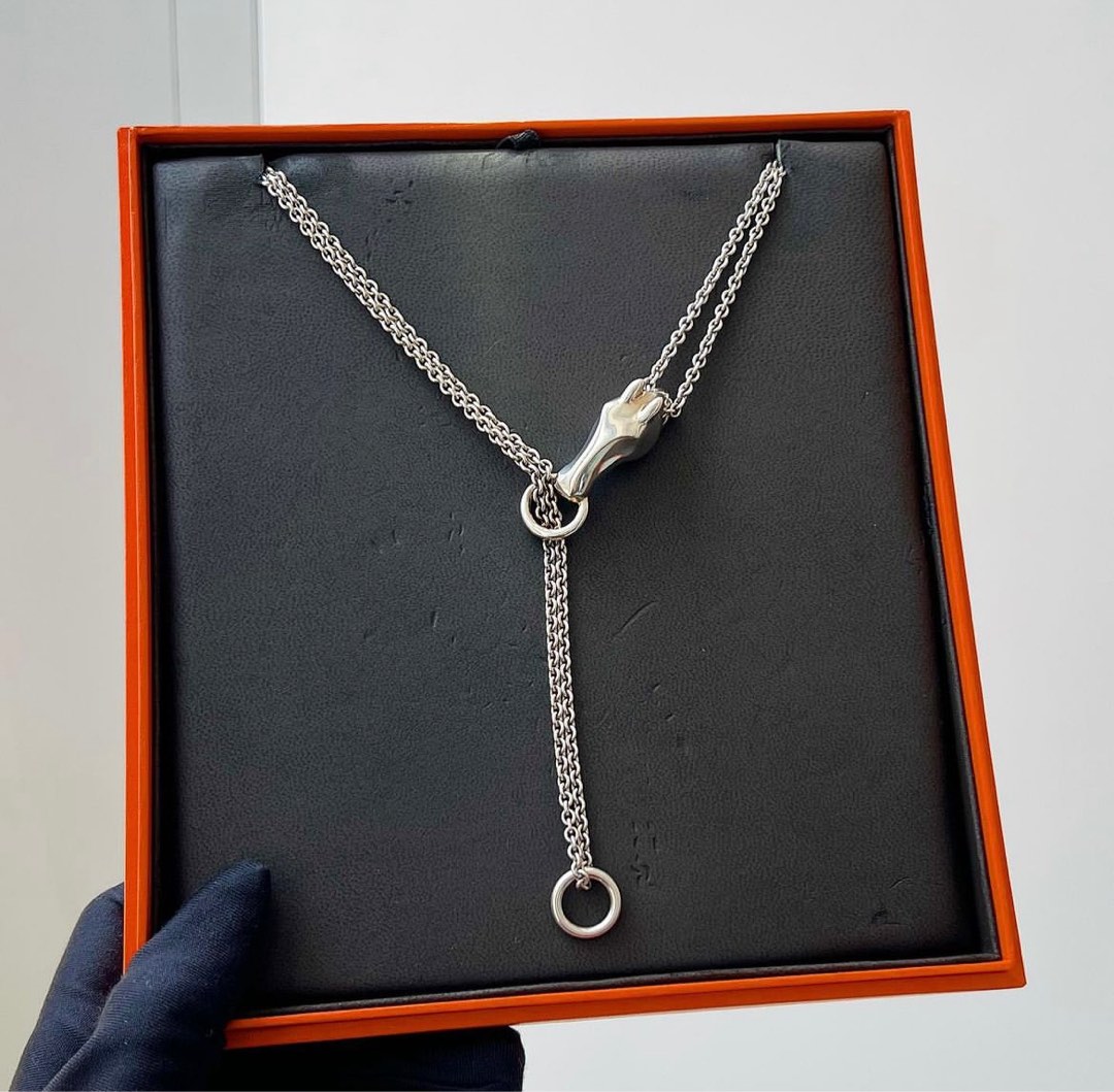 Hermes Galop Necklace 925 Silver Luxury Accessories on Carousell