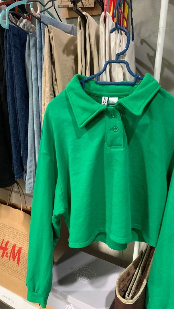 Hoodie crop tee h&m store