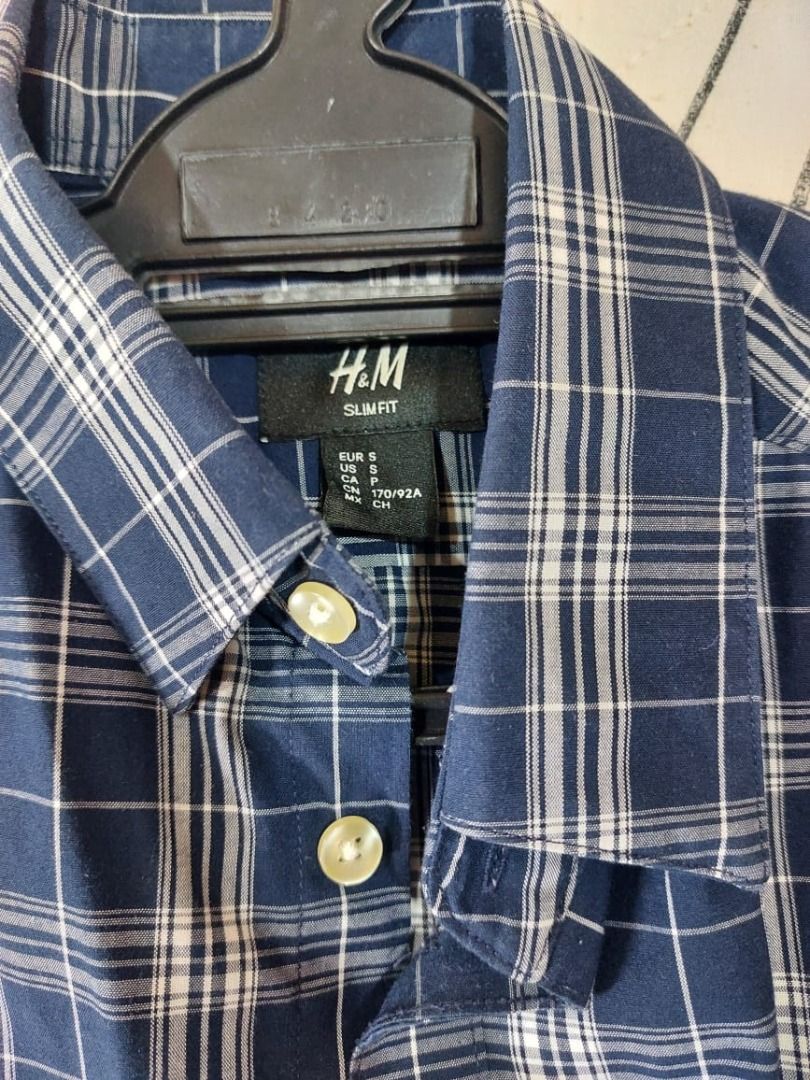 H and store m checked shirt