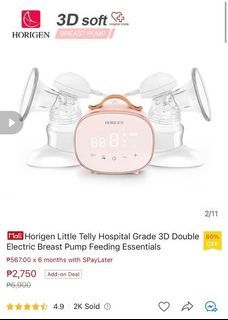 Horigen Little Telly Hospital Grade Breast Pump with free Hands-free Bra