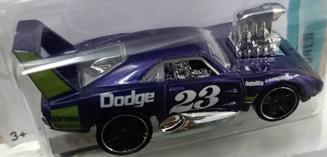 Hot Wheels Dodge Charger Daytona 'Tooned' - Échelle 1/64 - 3 Pouces - Modèle Métal Neuf