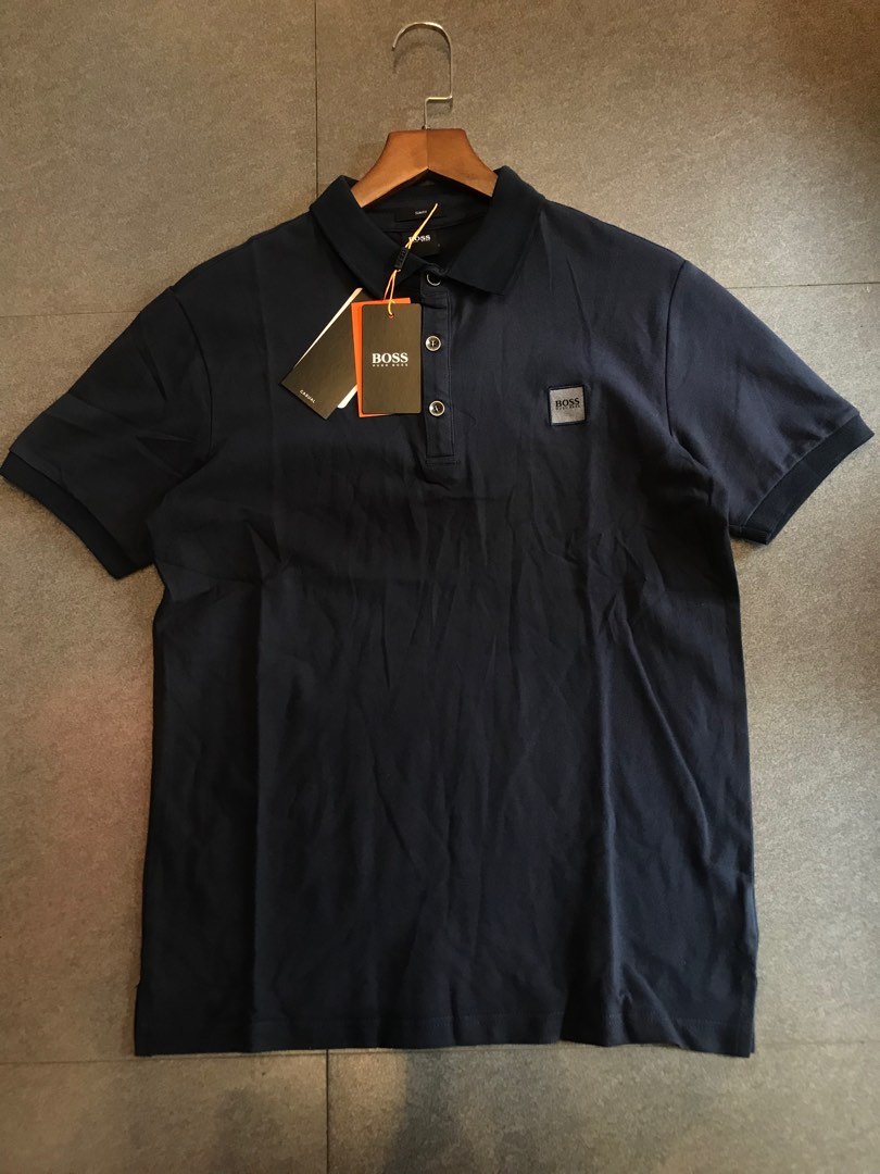 HUGO BOSS Men's Shirt Nalono Con Blue