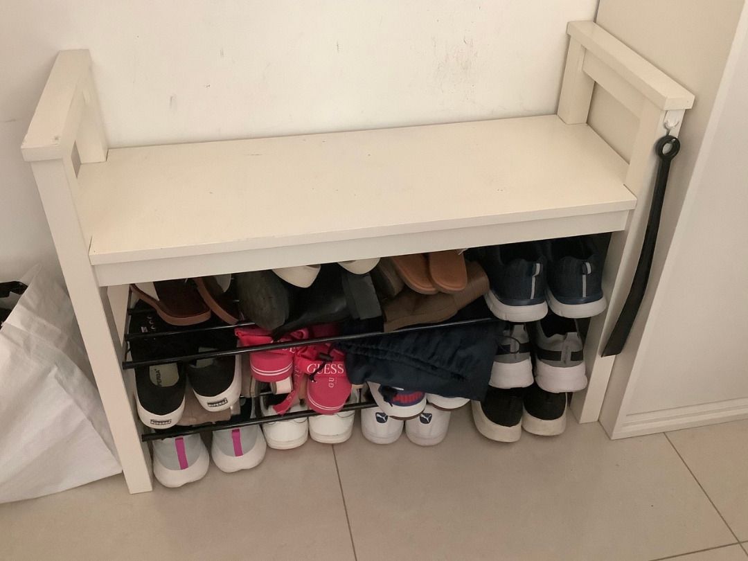 Hemnes bench with online shoe storage