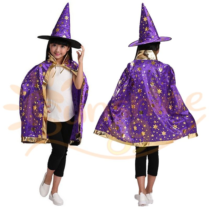 INSTOCK Brand New Children 48 years Kids Witch Long Cape