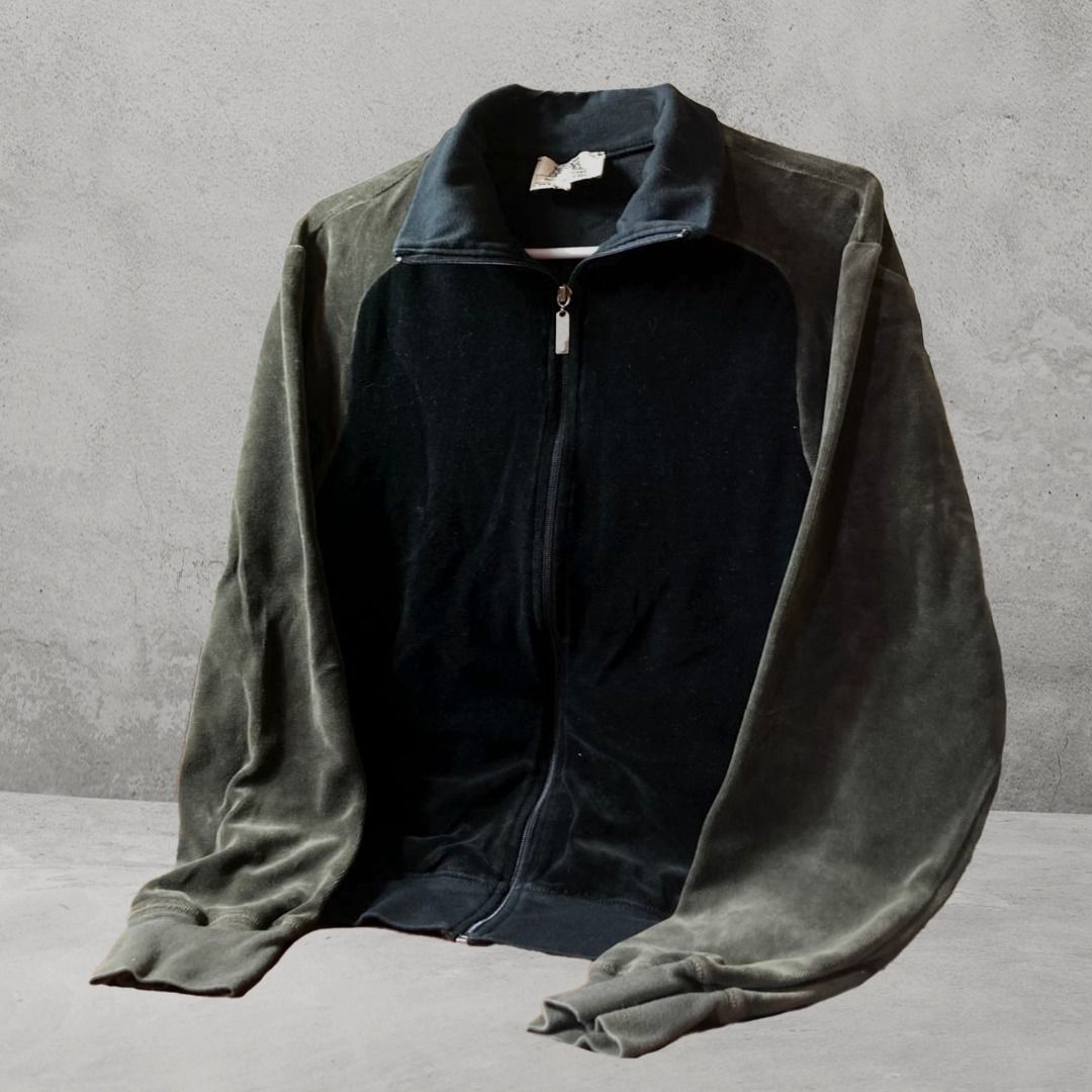 Velvet track jacket shop