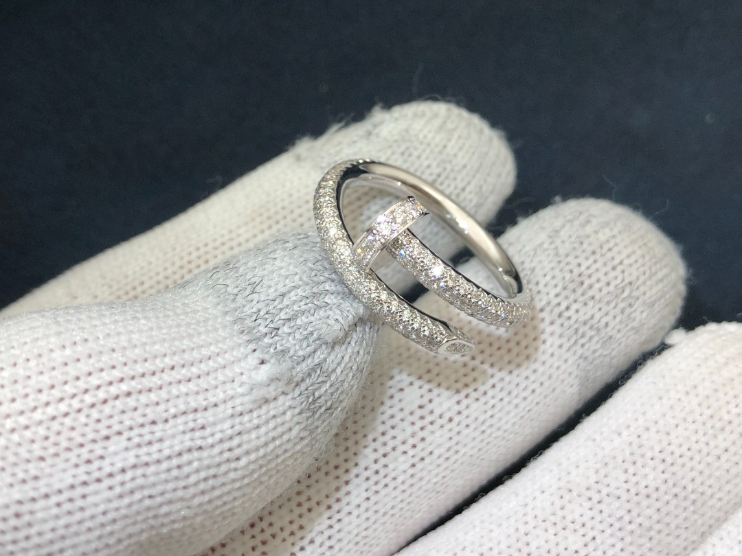 Juste un Clou ring white gold diamonds Width 2.65 mm Women s Fashion Jewelry Organisers Rings on Carousell