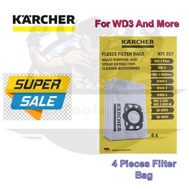 KARCHER FILTER BAG KFI 357 FOR WD3 SE4001 AND MANY MORE, Furniture