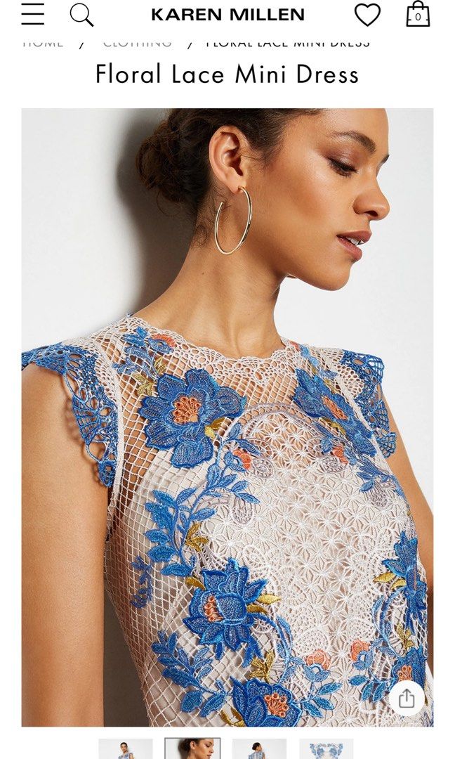 Floral lace mini dress karen millen shop