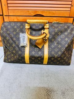 Louis Vuitton Damier Cobalt Keepall Bandouliere 55 Review & Try On