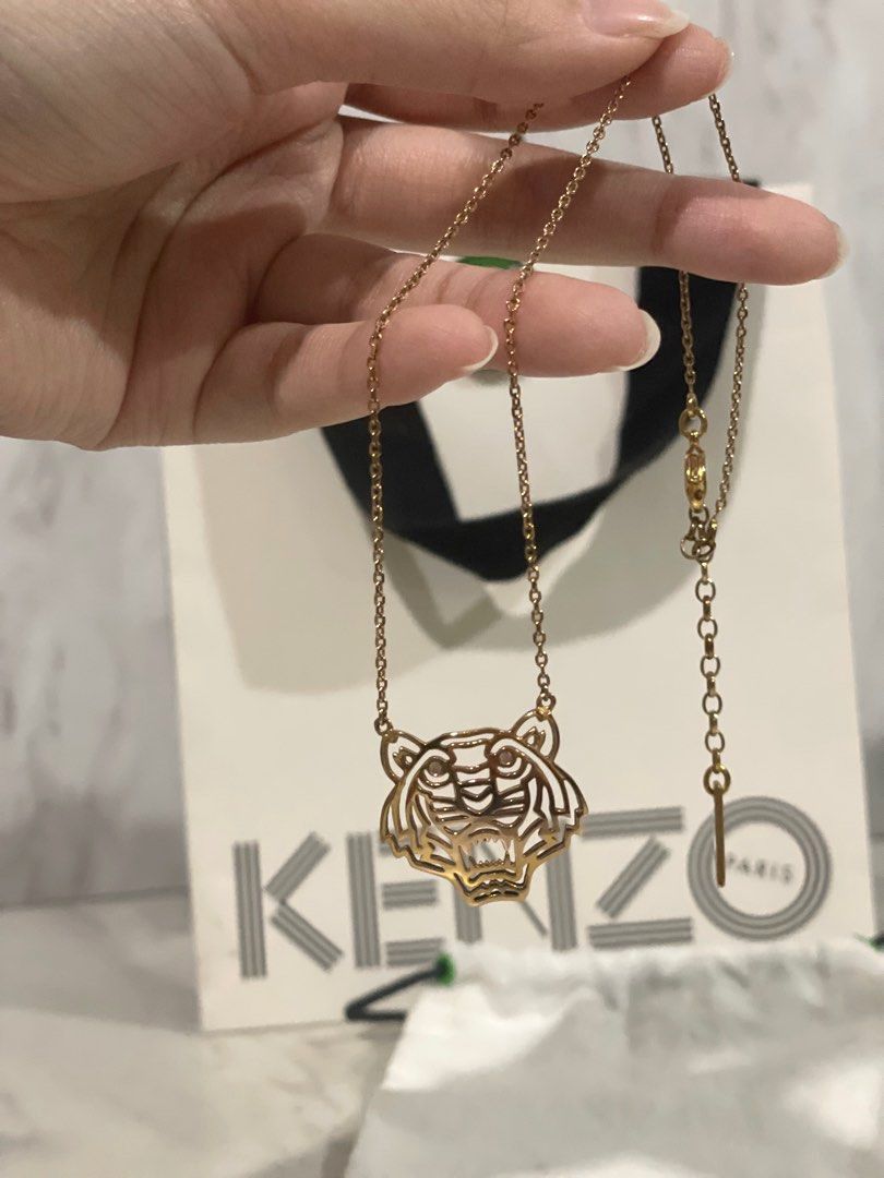Kenzo tiger necklace kalung accessories Fesyen Wanita Aksesoris di Carousell