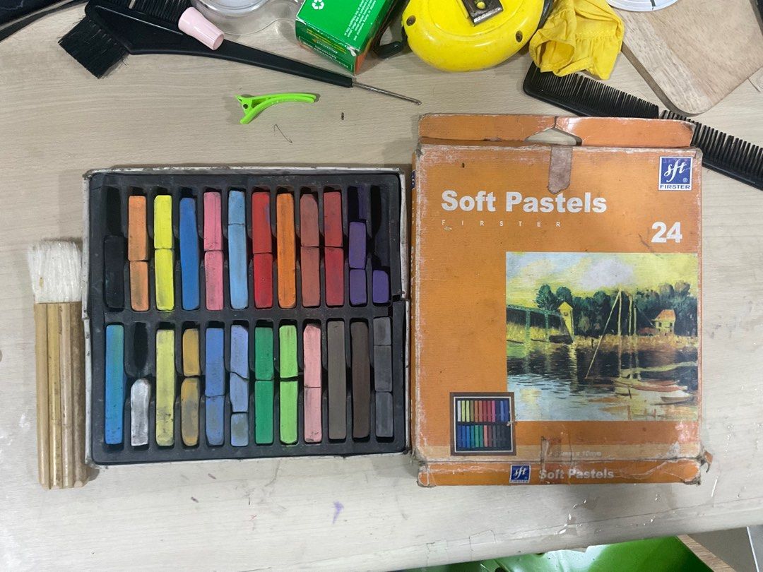 Soft Pastel (Category: Craft Supplies & Tools) located in Pasig City. Submitted by kikicoee (Listing ID 1254924443, Image 1). Description: Hi! Selling drafting materials for Architecture and Interior Design Ginamit lang for review sa board exams. Koi Watercolor 30 colors Bought it for 1300 Selling for 400 only Soft Pastels 200 32 pcs of Mixed Paint brushes (Comes with own bag and compass) 380 Location - Pasig City Payment - Gcash Shipping - Shope