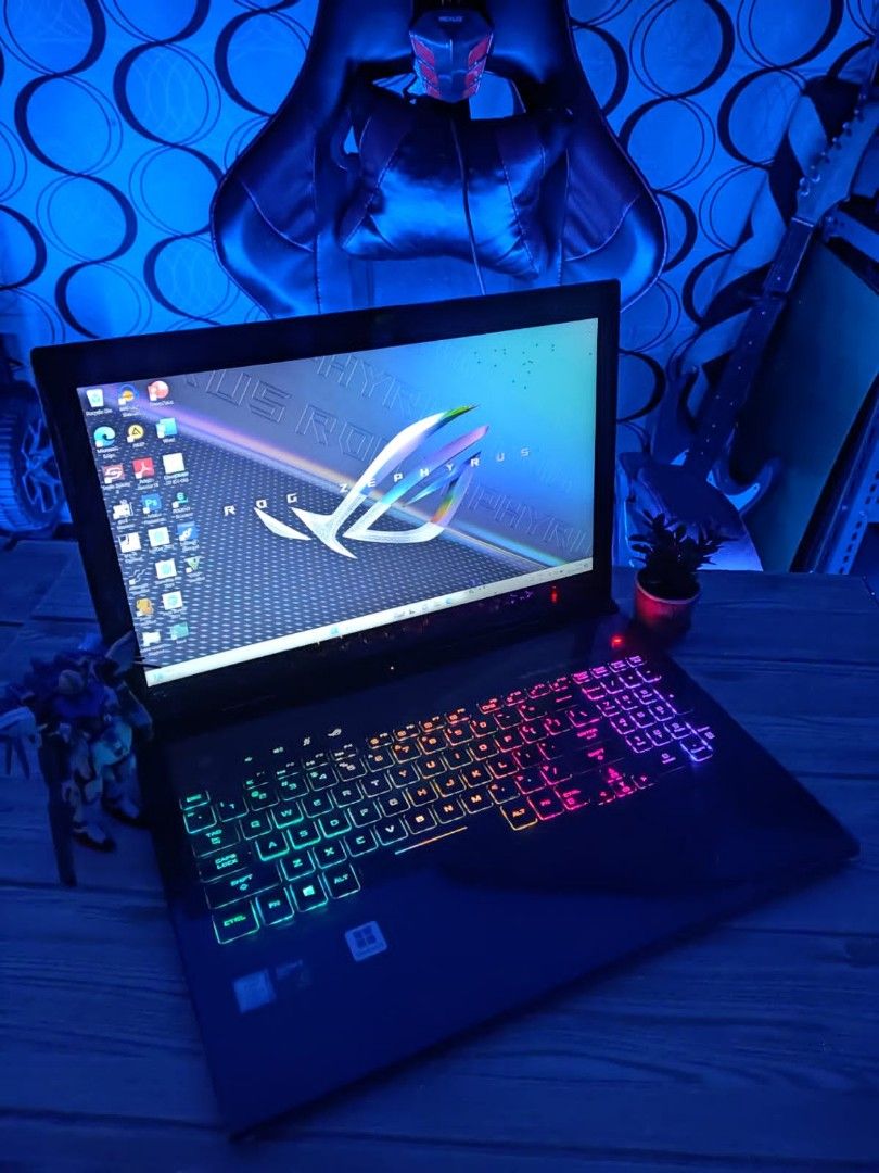 Laptop Gaming Asus Rog Zepyrus GU501GM Core i7 Ram 16gb Ssd+HDD Dual VGA  Nvidia Siap Pakai