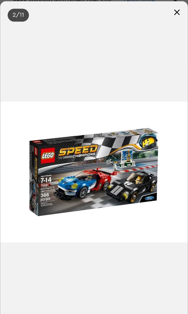 Lego speed champions 2016 ford gt sale & 1966 ford gt40 75881