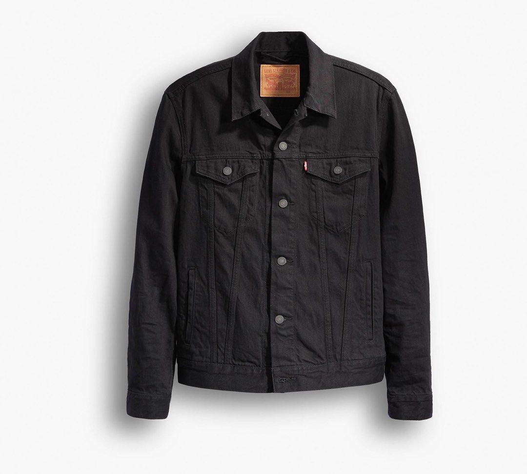 Black levi sales jean jacket mens