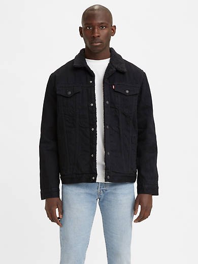 Black mens hotsell levi jacket