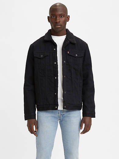 Black jacket levis on sale