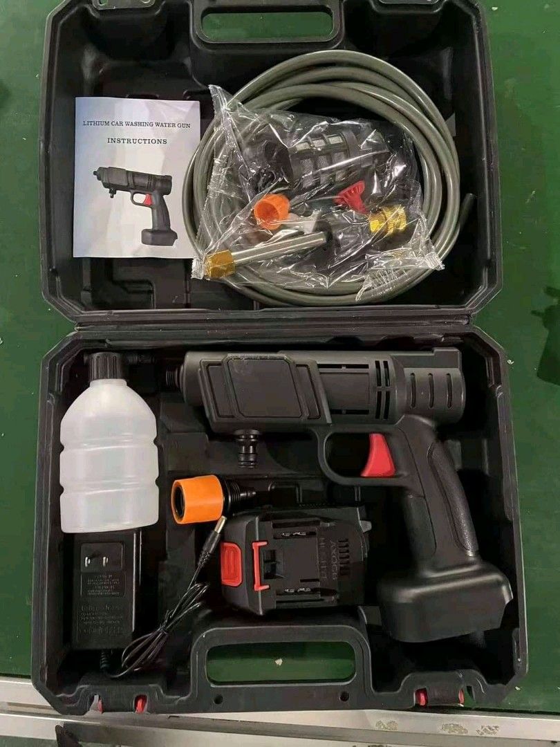 Lithium Car Washing Water Gun (Category: Cleaning Tools & Supplies) located in Manila. Submitted by bongsy999mall (Listing ID 1254822759, Image 1). Description: Location: Binondo Price Posted Cash On Delivery Gcash Payment Lalamove Delivery.